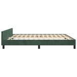 vidaXL Cadre de lit sans matelas vert foncé 160x200 cm velours