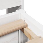 vidaXL Cadre de lit sans matelas blanc 160x200 cm bois de pin massif