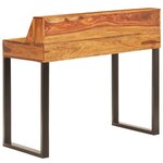 vidaXL Bureau 110x50x94 cm Bois solide de Sesham et acier