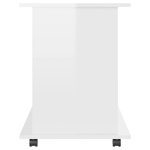 vidaXL Armoire à roulettes Blanc brillant 60x45x60cm Bois d’ingénierie