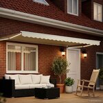 vidaXL Auvent rétractable électrique Crème 4 × 3 m