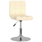 vidaXL Chaises pivotantes à manger lot de 6 Crème Tissu
