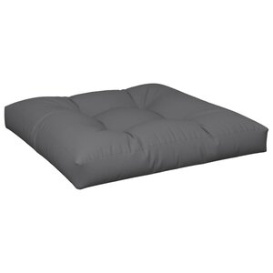 vidaXL Coussin de palette anthracite 80x80x12 cm tissu