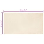 vidaXL Tapis en Fourrure Synthétique de Lapin Crème 80 x 150 cm
