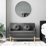 vidaXL Banc avec coussins gris foncé 113x64 5x75 5 cm tissu