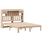 vidaXL Lit bibliothèque sans matelas 140x200 cm bois massif de pin
