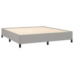 vidaXL Sommier à lattes de lit avec matelas Gris clair 180x200cm Tissu