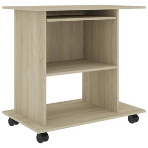 vidaXL Bureau d'ordinateur Chêne sonoma 80x50x75 cm Bois d'ingénierie