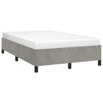vidaXL Cadre de lit gris clair 120x190 cm velours
