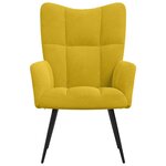 vidaXL Chaise de relaxation Jaune moutarde Velours
