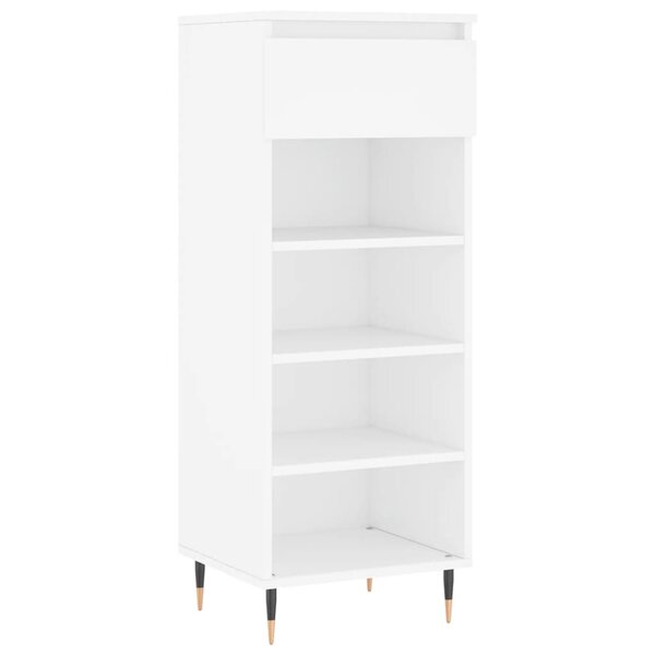 vidaXL Armoire à chaussures Blanc 40x36x105 cm Bois d'ingénierie