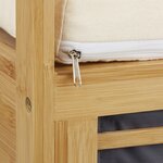 Banc de rangement en bois de noyer banquette assise coffre de rangement meuble à chaussure avec coussin 3013008