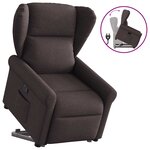 vidaXL Fauteuil inclinable marron foncé tissu