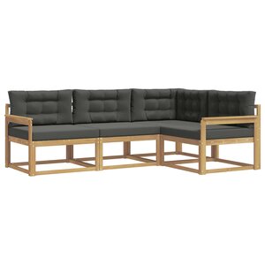 vidaXL Ensemble de canapés d'extérieur 3 Pièces Blanc et anthracite