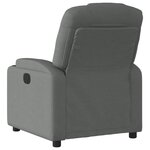 vidaXL Fauteuil inclinable en tissu gris foncé