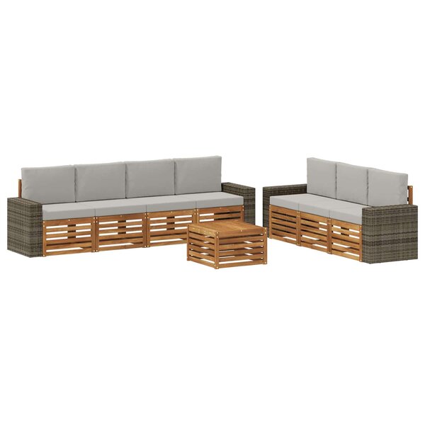 vidaXL Ensembles de canapés 8 pc Bois d'Acacia Massif