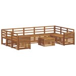 vidaXL Ensemble de canapés d'extérieur 10 pc Naturel
