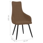 Vidaxl fauteuil marron tissu