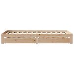 vidaXL Cadre de lit avec tiroirs sans matelas 90x190 cm