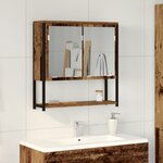 Cabinet de miroir de salle de bain vidaXL en bois vieux 60x16x60 cm en bois reconstitué