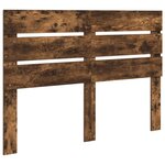 vidaXL Lit de Rangement Chêne fumé 140 x 190 cm Bois d'ingénierie
