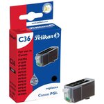 C36 cartouche jet d'encre compatible avec oem pgi-520pgbk 2932b001 noir pelikan printing