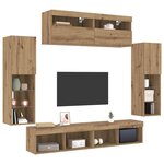 vidaXL Ensemble meuble TV 6 Pièces chêne artisanal Bois d'ingénierie