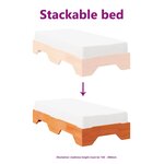 vidaXL Cadre de lit sans matelas empilable cire marron 100x200 cm