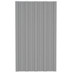 vidaXL Panneaux de toiture 12 Pièces Acier galvanisé Gris 80x45 cm