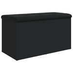 vidaXL Banc de rangement noir 82x42x45 cm bois d'ingénierie
