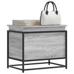 vidaXL Boîte de rangement avec couvercle sonoma gris bois d'ingénierie