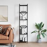 vidaXL Bibliothèque Chêne noir 40 x 30 x 188 cm Bois d'ingénierie