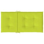 vidaXL Coussins de chaise de jardin à dossier bas lot de 2 vert vif