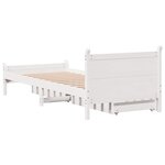 vidaXL Cadre de lit sans matelas blanc 90x190 cm bois de pin massif