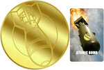 Monnaie ATOMIC BOMB 1/1000 Oz Or 12$ Liberia 2026