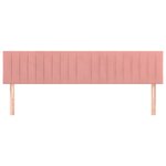 vidaXL Têtes de lit 2 Pièces Rose 80x5x78/88 cm Velours