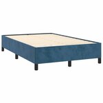 vidaXL Sommier à lattes de lit et matelas bleu foncé 120x190cm velours