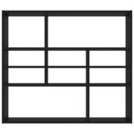 vidaXL Étagère murale Noir 90x16x78 cm Bois d’ingénierie