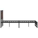 vidaXL Cadre de lit en métal sans matelas chêne marron 150x200 cm
