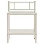 vidaXL Tables de chevet 2 Pièces Blanc et transparent Métal et verre