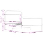 vidaXL Cadre de lit sans matelas 90x200cm chêne sonoma bois ingénierie