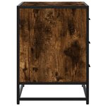 vidaXL Commode chêne fumé 70x41x56 cm bois d'ingénierie