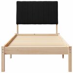 vidaXL Cadre de lit avec tête de lit Marron 75 x 190 cm Pin massif