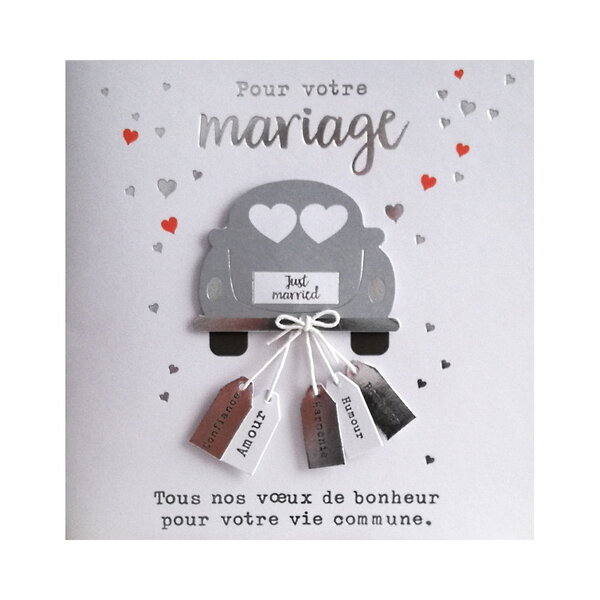 Carte de voeux glamour - mariage - une vie commune