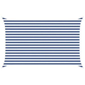 vidaXL Voile d'ombre Bleu et Blanc 2 5 x 4 m 100   polyester Oxford