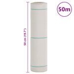 vidaXL Membrane anti-mauvaises herbes blanc 0 5x50 m PP
