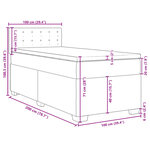 vidaXL Sommier à lattes de lit avec matelas Crème 100x200 cm Tissu