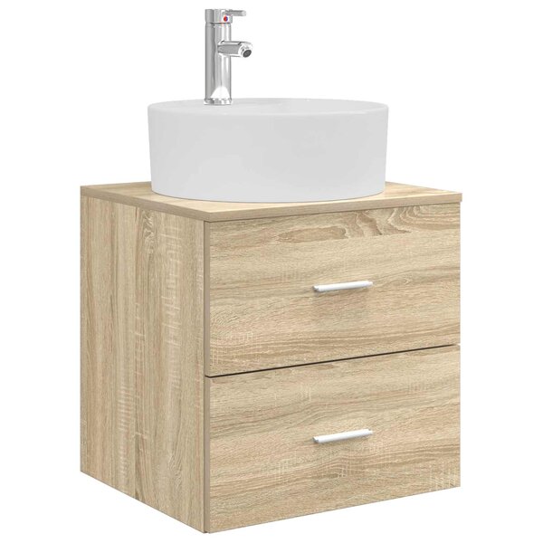 vidaXL Vanité de lavabo mural Chêne Sonoma 49 5 x 44 5 x 65 cm