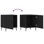 vidaXL Tables de chevet 2 Pièces noir 40x40x50 cm bois d’ingénierie