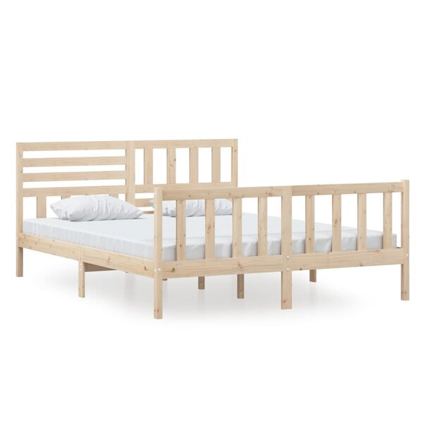 vidaXL Cadre de lit sans matelas bois massif 160x200 cm